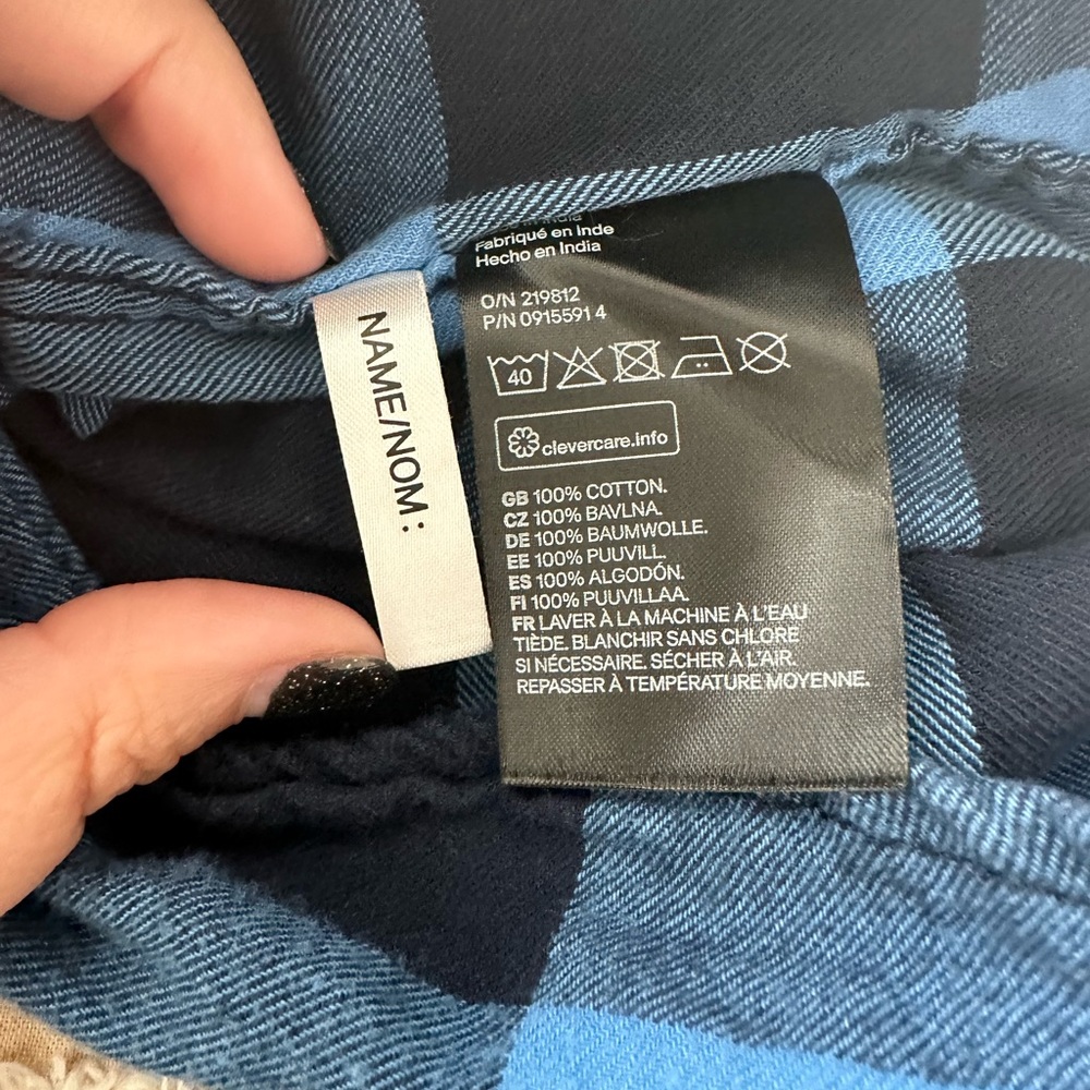 H&M Boys Blue Flannel shirt 5-T - Picture 4 of 4